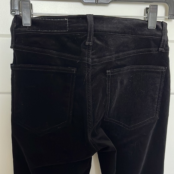 Rag & Bone Velvet Crop Dojo Jeans in Black Size 24 - Picture 5 of 9